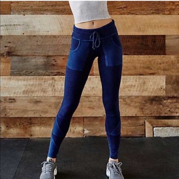 Free People Pants - Free People Movement Kyoto Blue Leggings